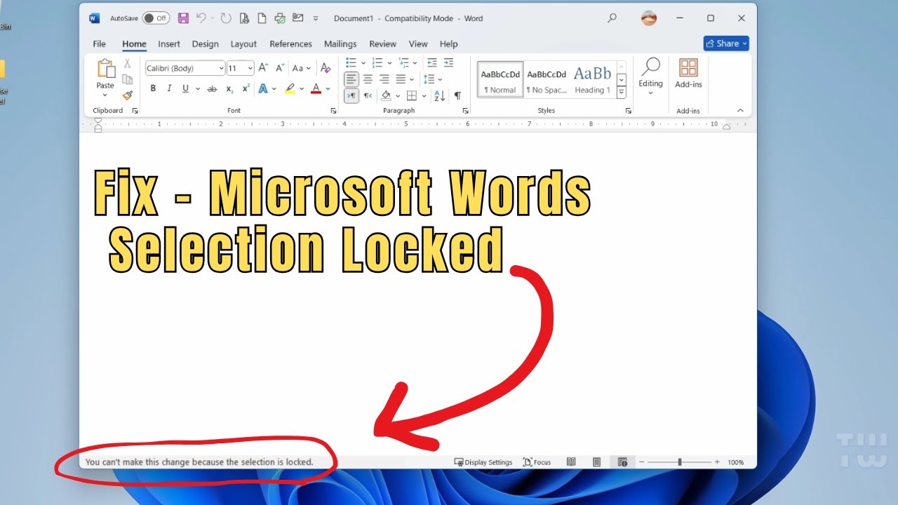 3 Cara Membuka Selection is Locked di Word yang Terbukti Ampuh Tanpa Ribet