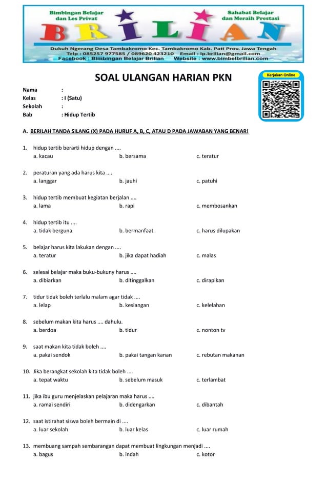 3 Fakta Penting Kumpulan Soal Ulangan Harian PKN Kelas 3 SD Semester 1 yang Wajib Tahu Sebelum Terlambat