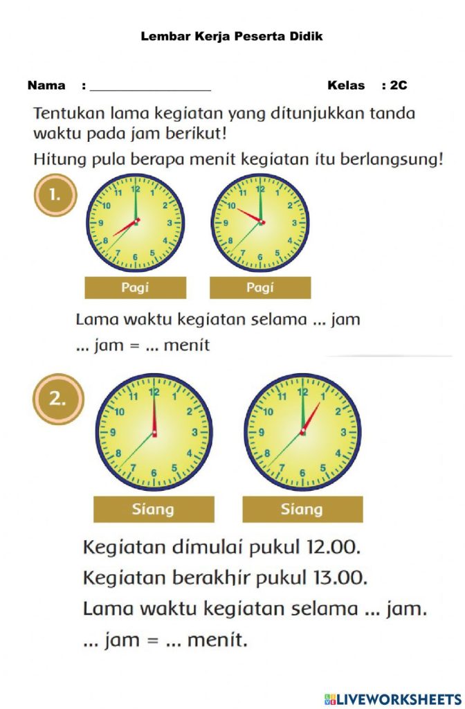 3 Trik Aljabar Sederhana untuk Menyelesaikan Soal Cerita tentang Jam Kelas 3 SD