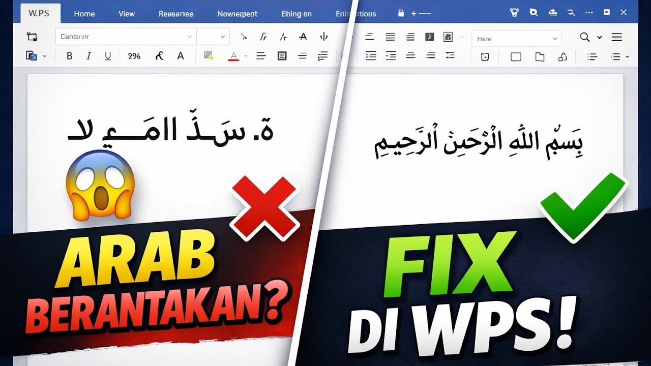 Cara Menulis Arab di WPS Agar Tidak Terbalik Tidak Berantakan Fix