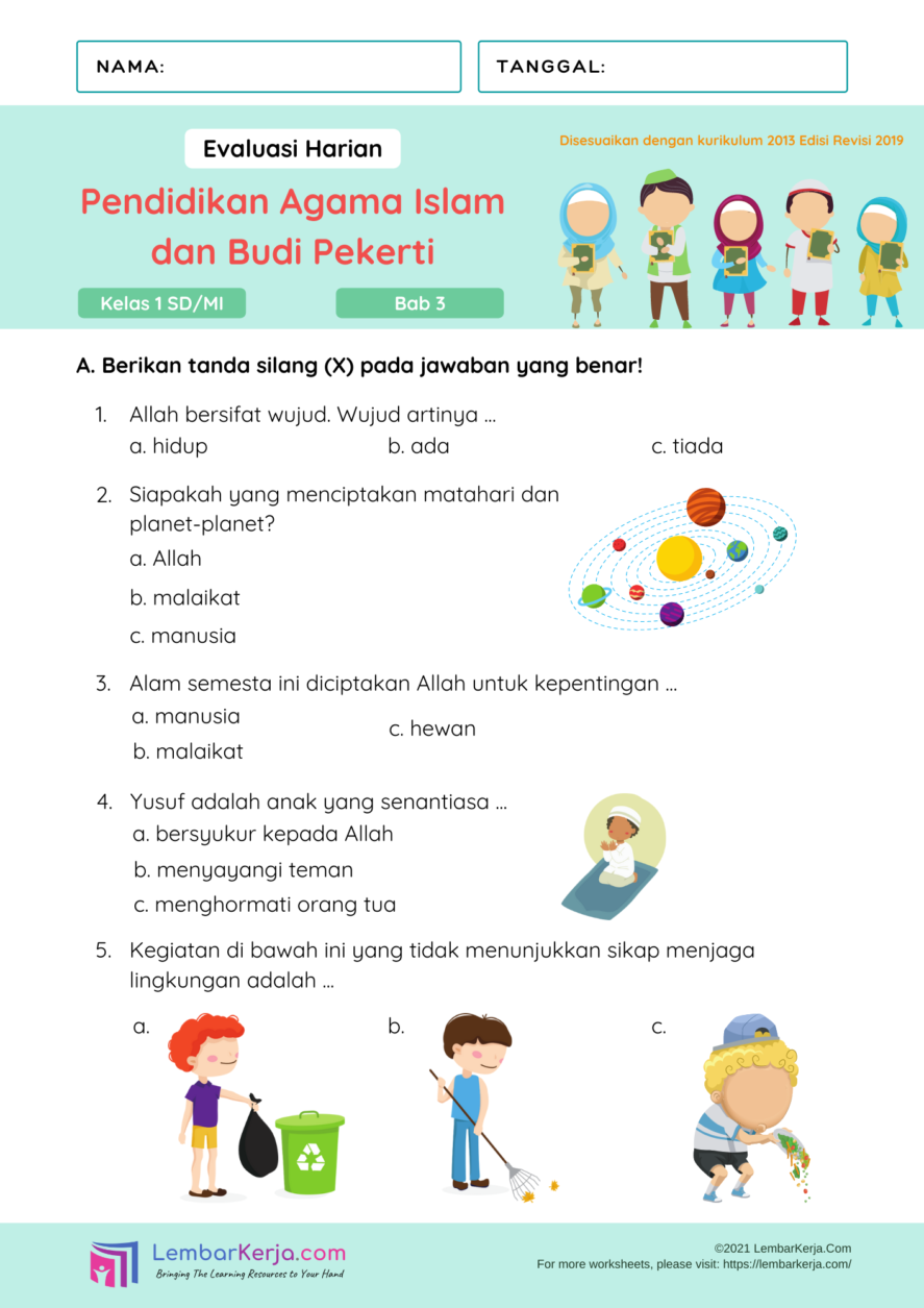 5 Contoh Soal Agama SD Kelas 1 Menggunakan Tema yang Wajib Tahu Guru dan Orang Tua