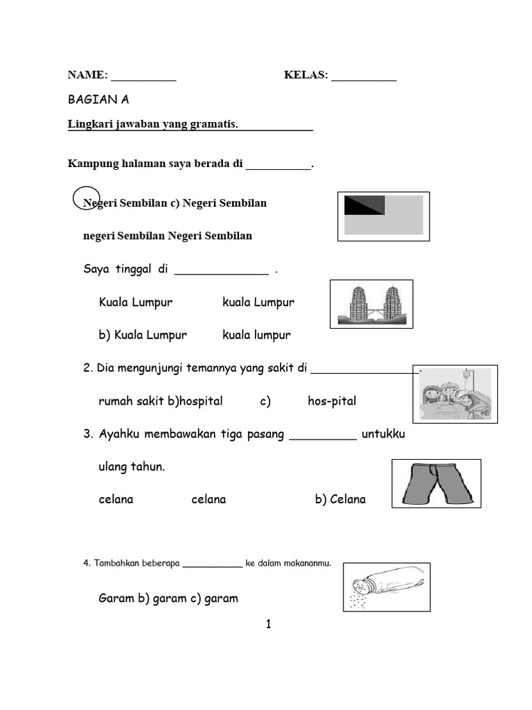 Ujian Bulan Mei KSSR Tahun 3 PDF Ujian Bulan Mei KSSR Tahun 3 PDF