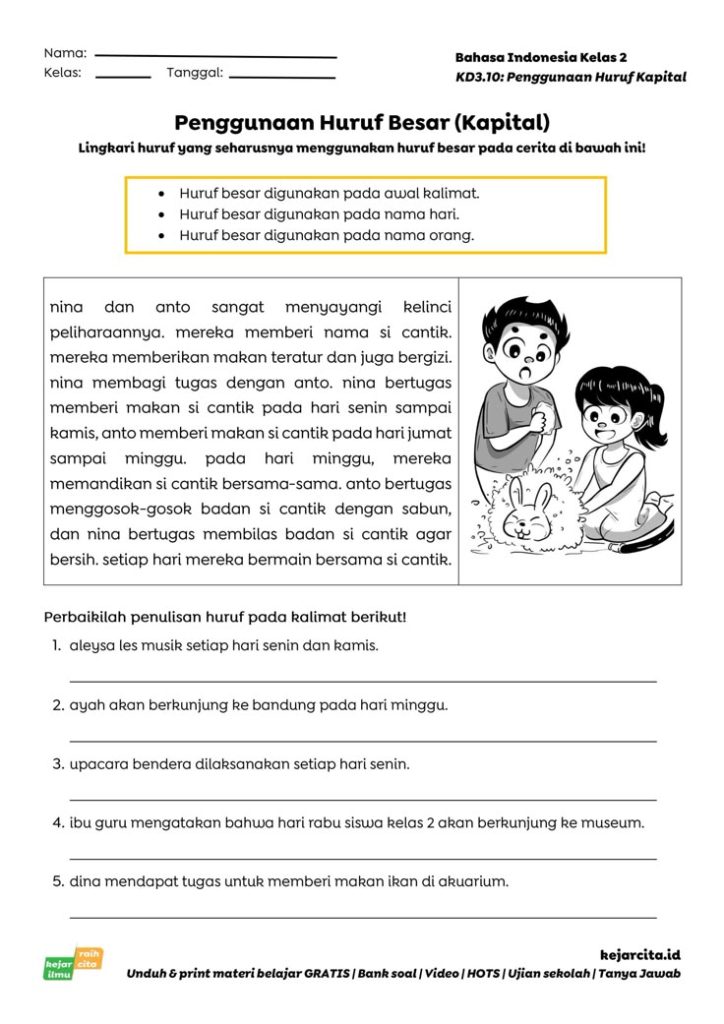 5 Soal Cerita Bahasa Indonesia Kelas 3 SD yang Sering Muncul di Sumatif 1 dan STS Semester 1 2026