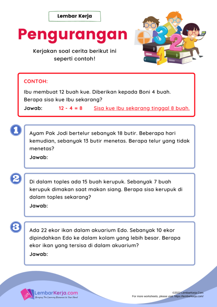 5 Soal Cerita Pengurangan Kelas 1 SD yang Sering Salah Dikerjakan, Ternyata Ini Triknya