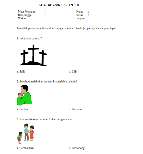 7 Contoh Soal Agama Kristen Kelas 3 SD Semester 1 yang Wajib Dikuasai Siswa Ternyata Sering Keluar
