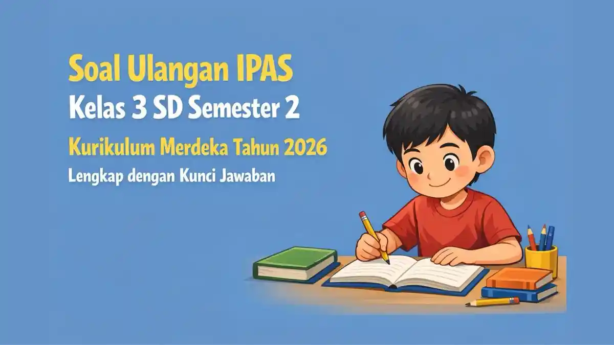Soal Ulangan IPAS Kelas 3 SD Semester 2 Kurikulum Merdeka Tahun 2026 Soal Ulangan IPAS Kelas 3 SD Semester 2 Kurikulum Merdeka Tahun 2026