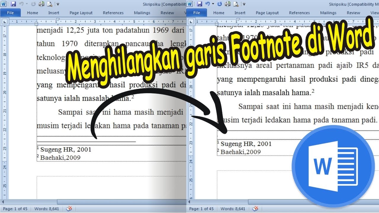 Cara Menghilangkan Garis Footnote atau Catatan Kaki di Microsoft Word Cara Menghilangkan Garis Footnote atau Catatan Kaki di Microsoft Word