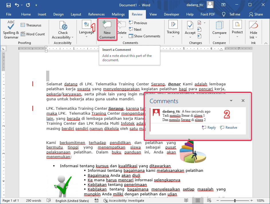 Cara Mengecek Ejaan Grammar di Word Tutorial Pemula TTC Cara Mengecek Ejaan Grammar di Word Tutorial Pemula TTC