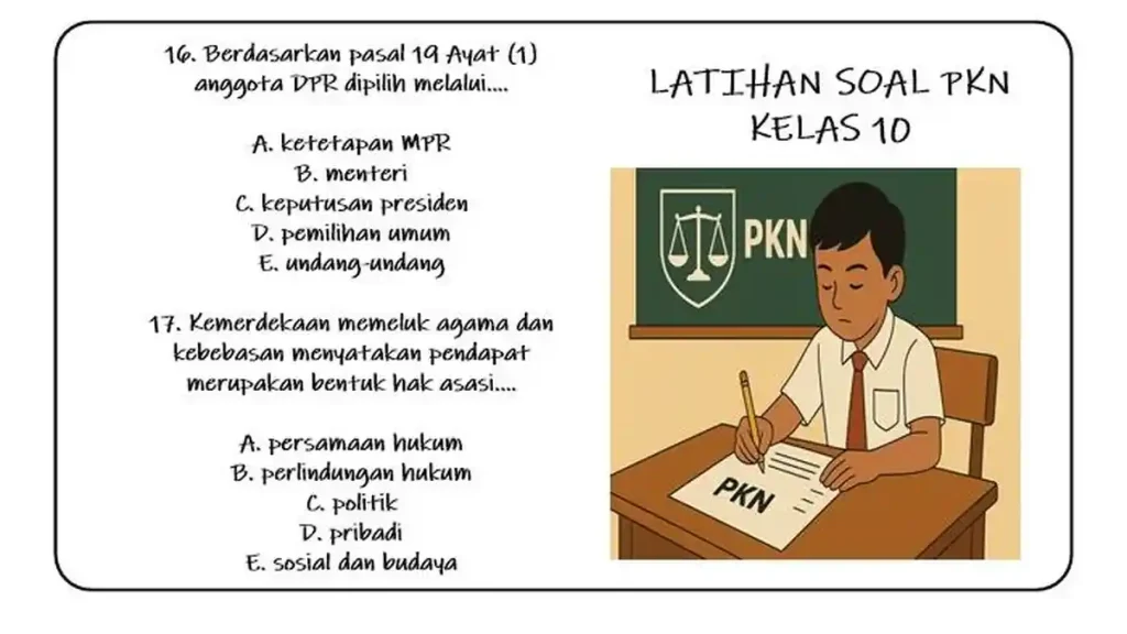 30 Soal PKN Kelas 10 Semester 1 Beserta Jawabannya yang Wajib Kamu Kuasai Sebelum Ujian Akhir