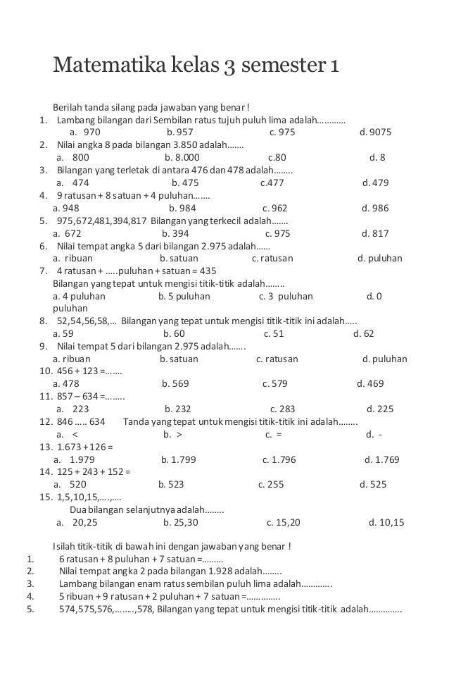 30 Soal Ulangan Tengah Semester Kelas 3 Tema 1 Wajib Dikuasai Sebelum Ujian, Ternyata Ini Pola Soal yang Sering Muncul