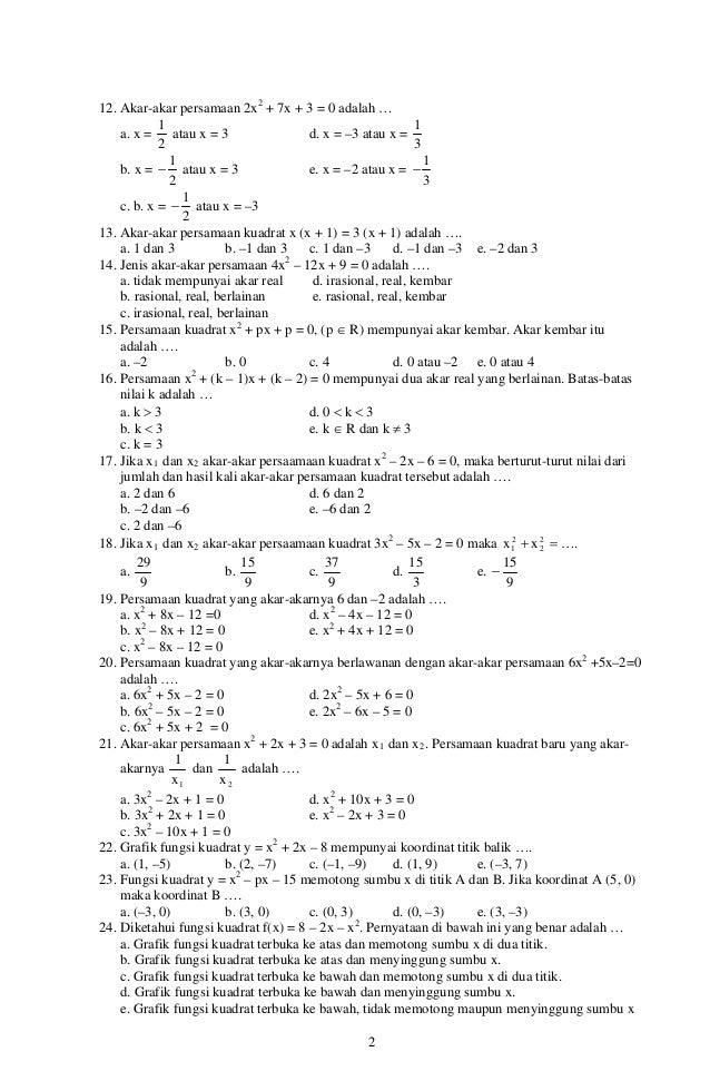 Soal Matematika Kelas 10 Sma Semester 2 Dan Jawabannya kumpulan soal Soal Matematika Kelas 10 Sma Semester 2 Dan Jawabannya kumpulan soal