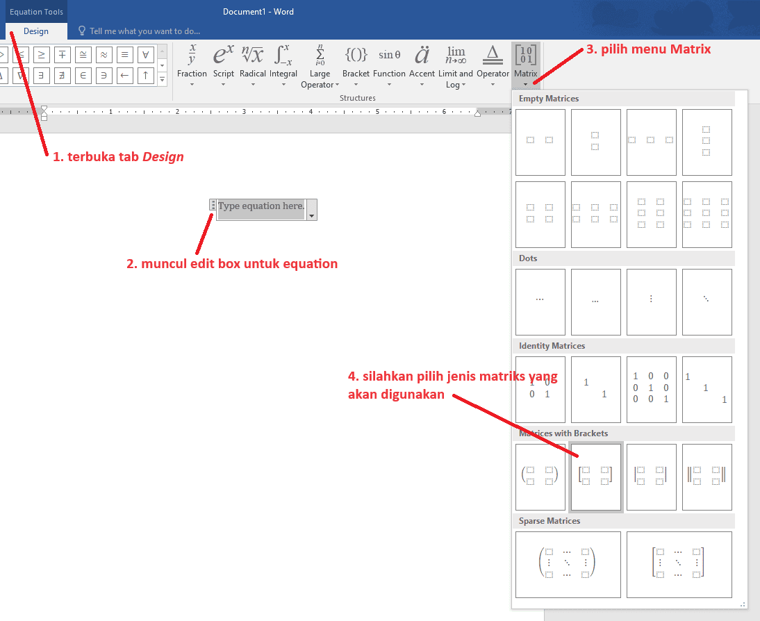 Cara Membuat Matriks di Ms Word - KETUTRARE Cara Membuat Matriks di Ms Word - KETUTRARE