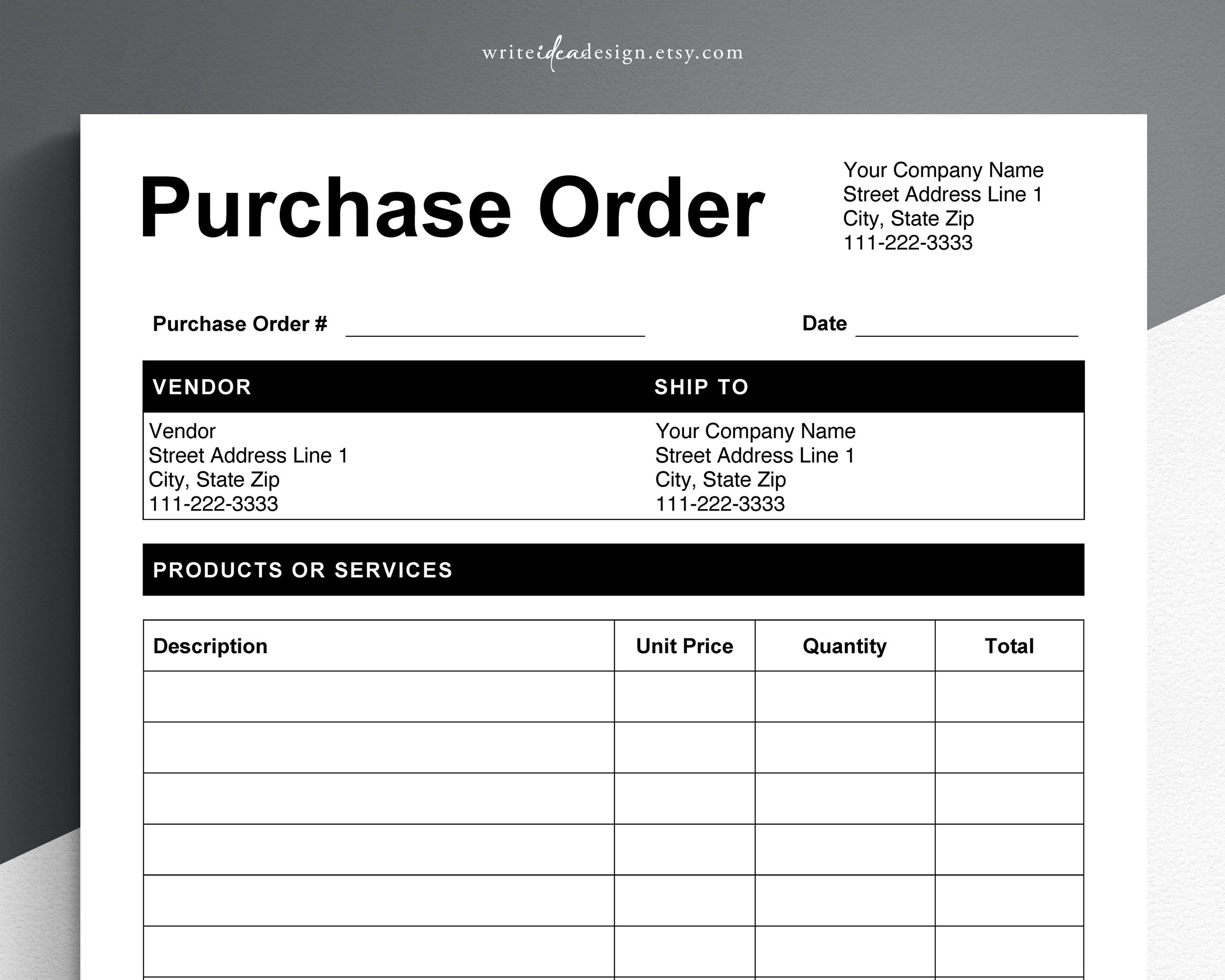 Word Free Purchase Order Template Free Printable Templates - Free Word Word Free Purchase Order Template Free Printable Templates - Free Word