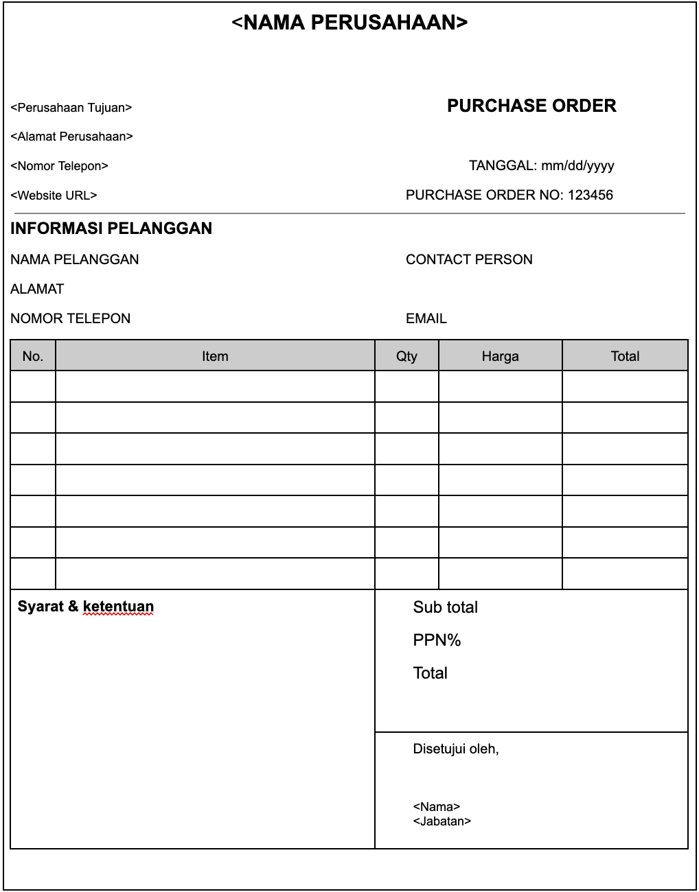 7 Cara Membuat Purchase Order di Word yang Rapi dan Profesional Tanpa Ribet