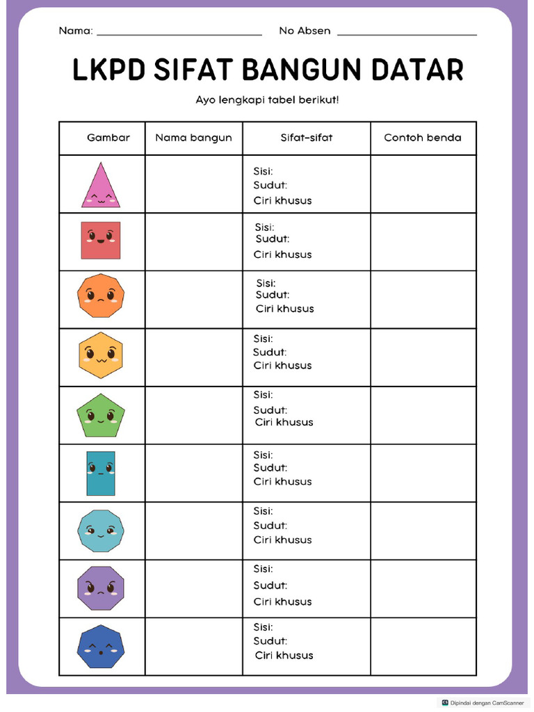 Lkpd Bangun Datar - Free Word Template Lkpd Bangun Datar - Free Word Template