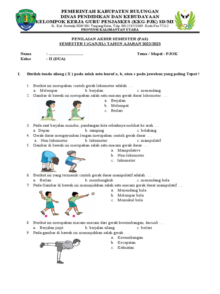 Akhirnya Terungkap 7 Pola Soal PJOK Kelas 2 SD Semester 1 yang Sering Muncul di Ujian