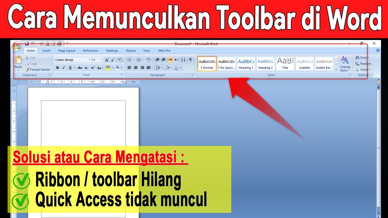 Cara Menampilkan Toolbar Garis Di Word - Image to u