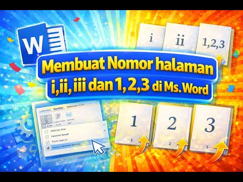 Cara Membuat Nomor Halaman Romawi i ii iii dan Angka 1 2 3 di