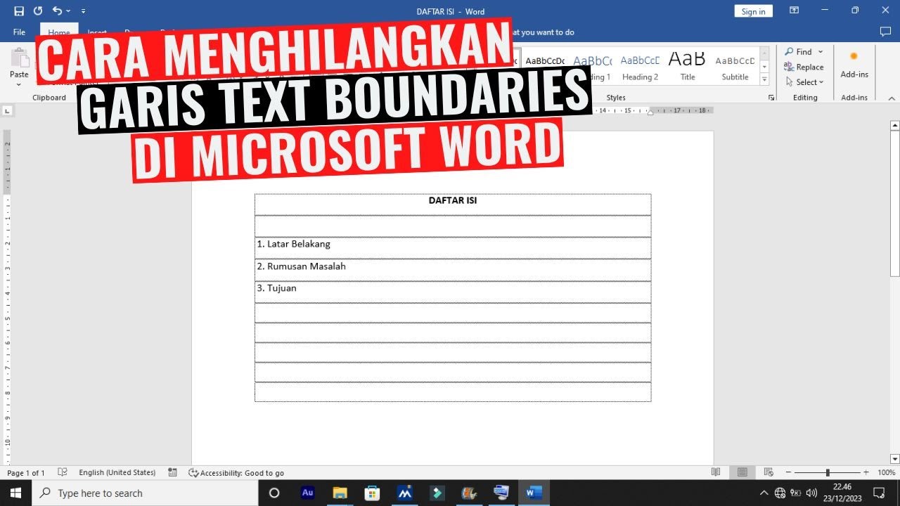 Cara Menghilangkan Garis Text Box Di Microsoft Word Youtube - Free Word