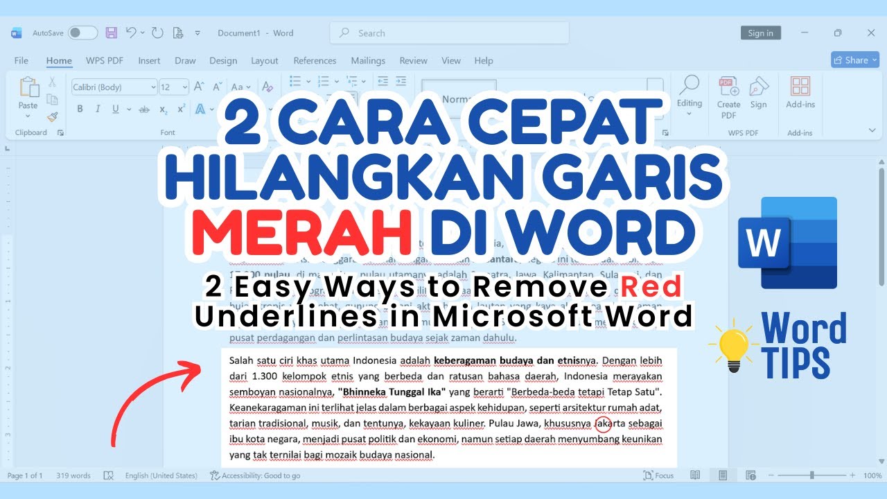 Cara Menghilangkan Garis Merah di Microsoft Word dengan Mudah 2 Cara Menghilangkan Garis Merah di Microsoft Word dengan Mudah 2