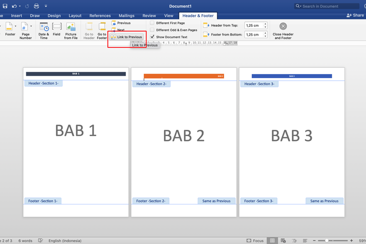 Cara Menghapus Header pada Halaman Tertentu di Microsoft Word dengan Cara Menghapus Header pada Halaman Tertentu di Microsoft Word dengan