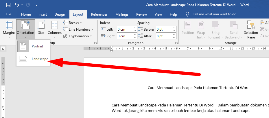 Cara Mengubah Tampilan Word Menjadi Landscape di 2026, Ternyata Semudah Ini untuk Atur Halaman Dokumen