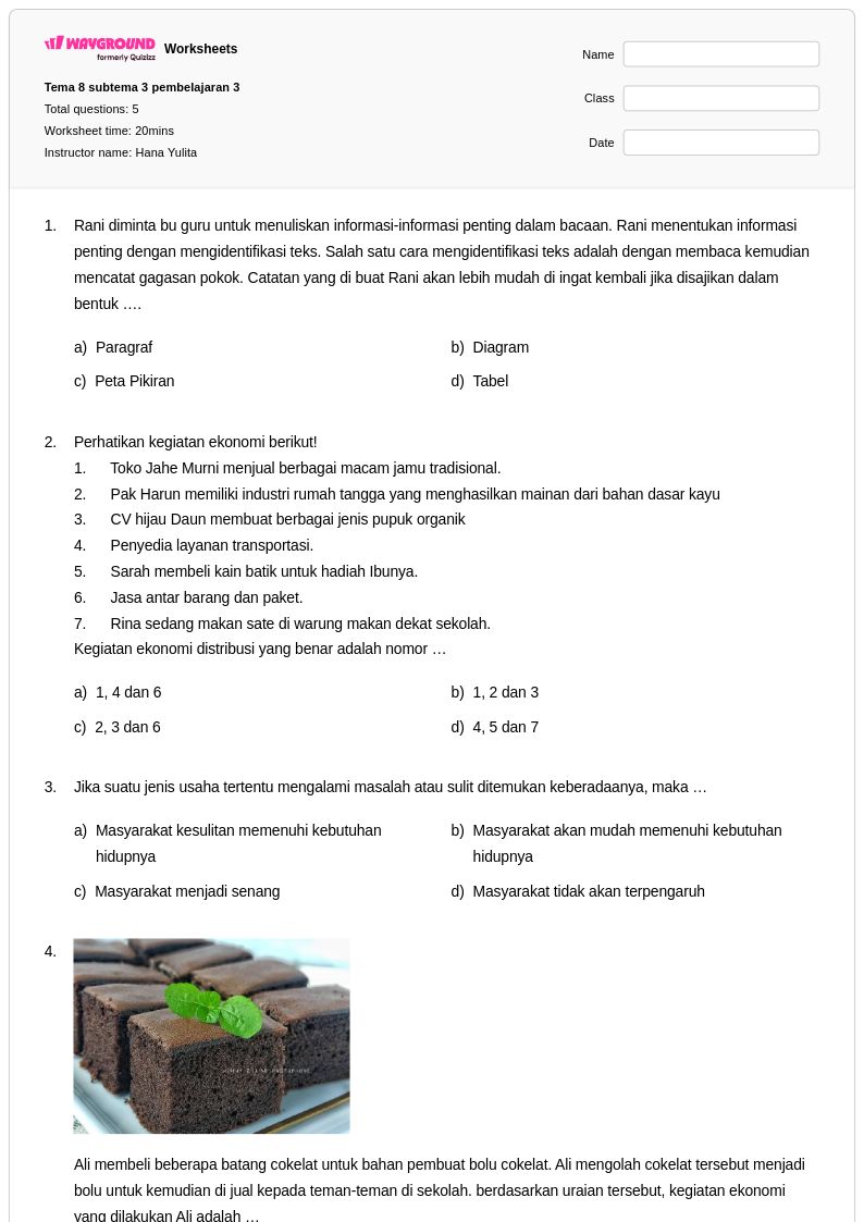 50 lembar kerja Membaca Peta untuk Kelas 5 di Wayground Gratis