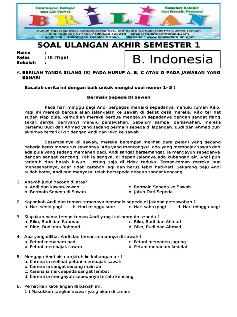 Soal PTS Kelas 3 Semester 2 Kurikulum 2013 Ternyata Bisa Diprediksi, Wajib Tahu 7 Pola Ini Sebelum Terlambat