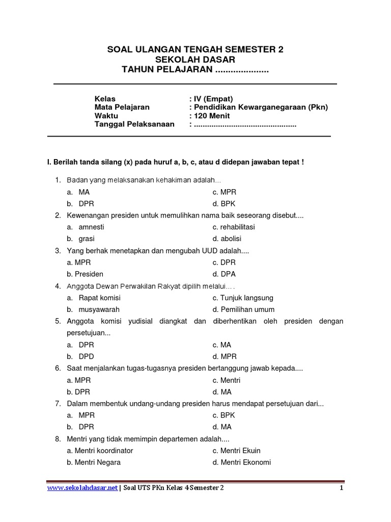 Soal Pkn Kelas 4 Semester 2 Dalchaebi Soal Pkn Kelas 4 Semester 2 Dalchaebi