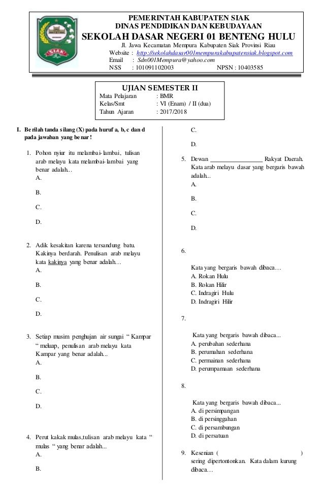 24 Soal budaya melayu riau kelas 4 sd info Kunci Sunda 24 Soal budaya melayu riau kelas 4 sd info Kunci Sunda