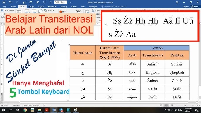 Ternyata Ini Cara Menulis Transliterasi Arab Latin di Word dengan 7 Langkah Mudah yang Jarang Diketahui
