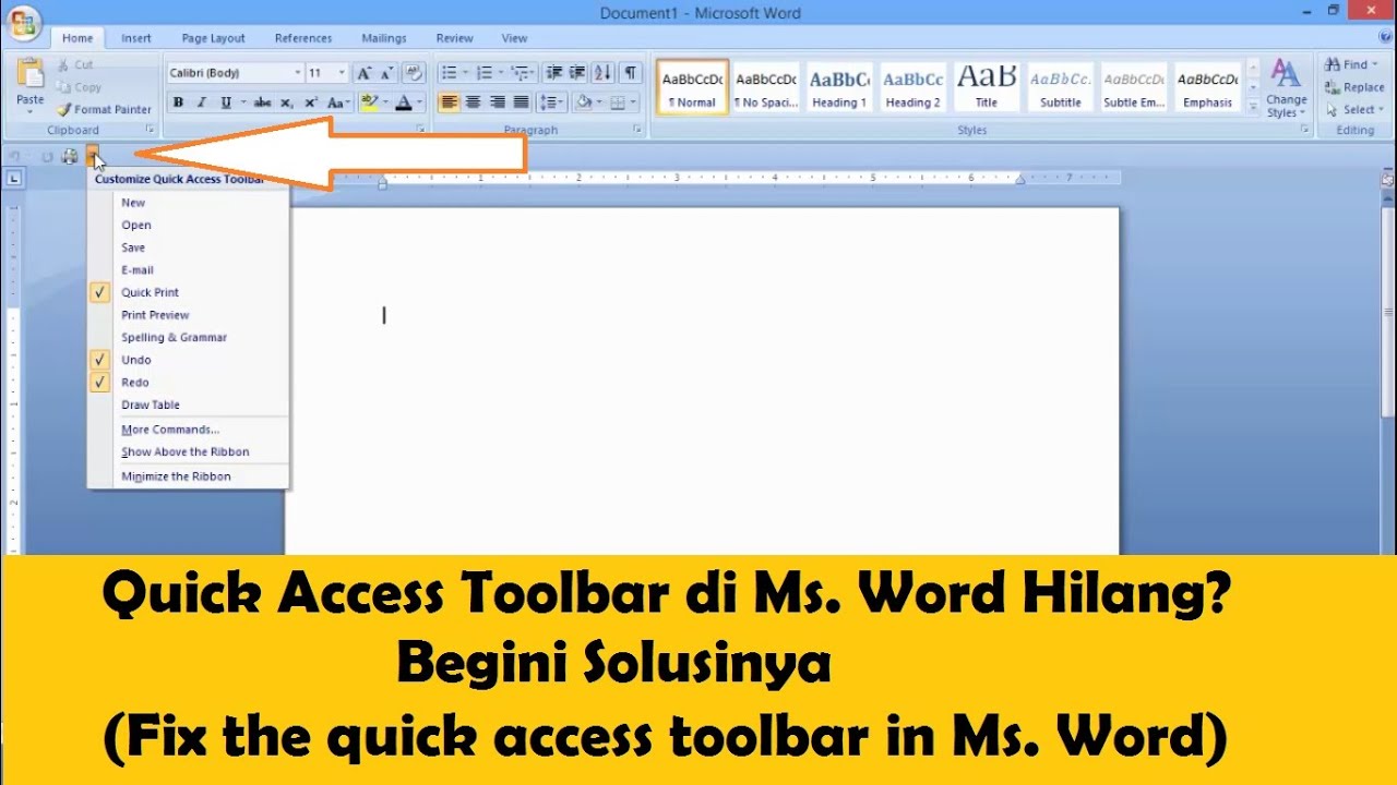 Why Does My Quick Access Toolbar Keep Disappearing In Word at Dawn Why Does My Quick Access Toolbar Keep Disappearing In Word at Dawn