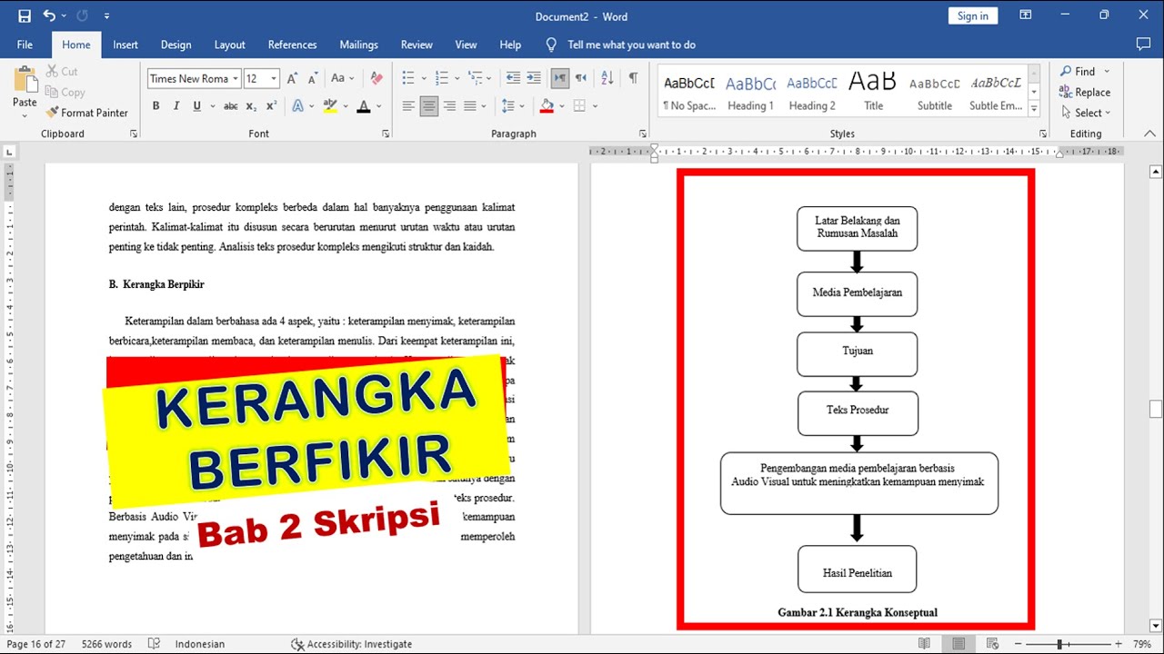Ternyata Semudah Ini Cara Membuat Bagan Kerangka Berpikir di Word Tanpa Ribet di 2026