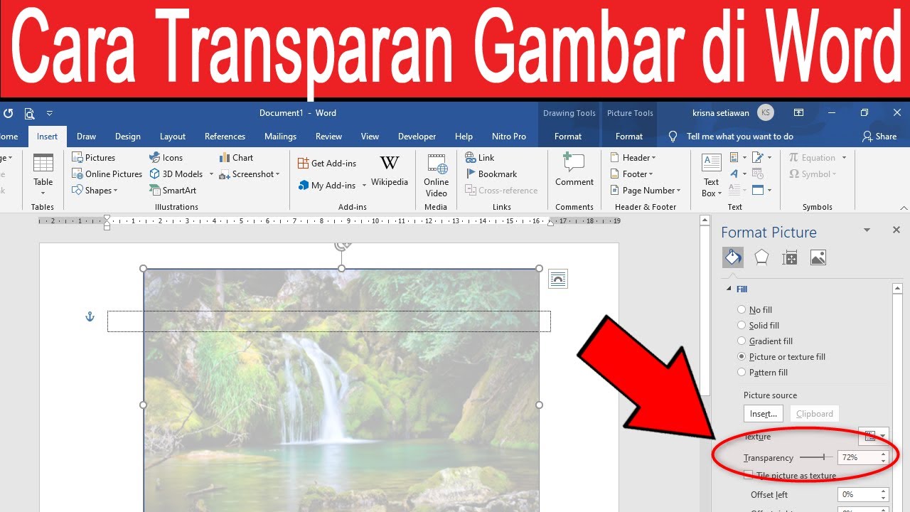 cara membuat gambar transparansi di word - YouTube cara membuat gambar transparansi di word - YouTube