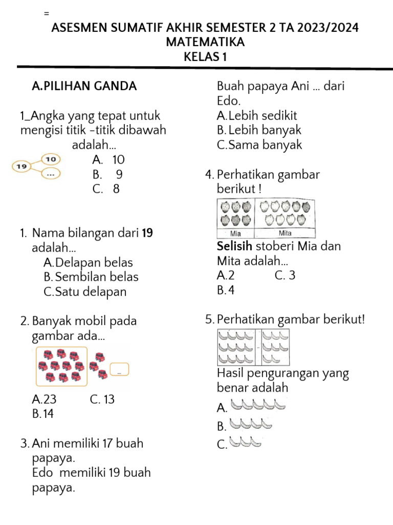 Terungkap contoh soal matematika kelas 1 smp semester 2 yang Dipakai LKBN ANTARA