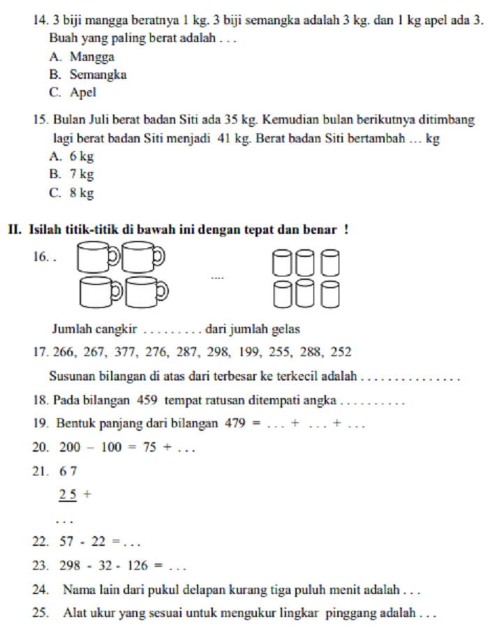 Wajib Tahu Bocoran soal uas kelas 3 sd semester 2 ipa Agar Nilai Anak Langsung Meroket