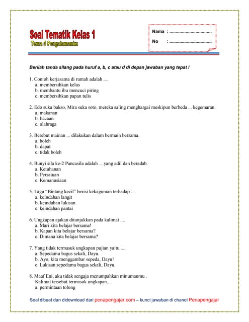 Rahasia Jawab Cepat soal tematik kelas 1 tema 5 subtema 4 2017 Agar Nilai Sempurna Rahasia Jawab Cepat soal tematik kelas 1 tema 5 subtema 4 2017 Agar Nilai Sempurna