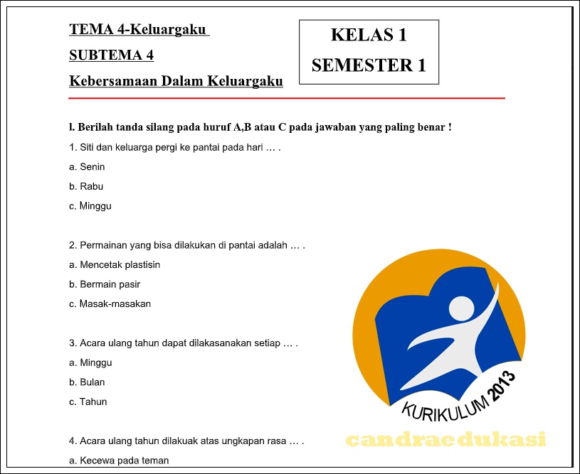 Rahasia Skor Tinggi Soal Tematik Kelas 1 Tema 4 Subtema 2 Revisi 2017 yang Wajib Tahu Rahasia Skor Tinggi Soal Tematik Kelas 1 Tema 4 Subtema 2 Revisi 2017 yang Wajib Tahu