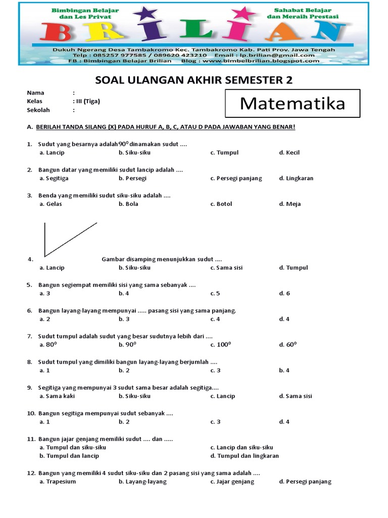 Wajib Tahu! Bocoran soal UAS kelas 3 SD semester 2 tematik terbaru agar nilai sempurna